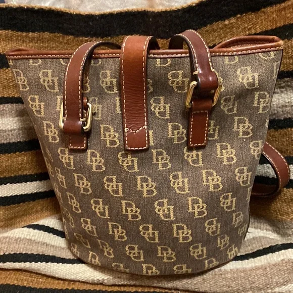 Dooney & Bourke Brown Monogram Tote - Picture 4 of 10